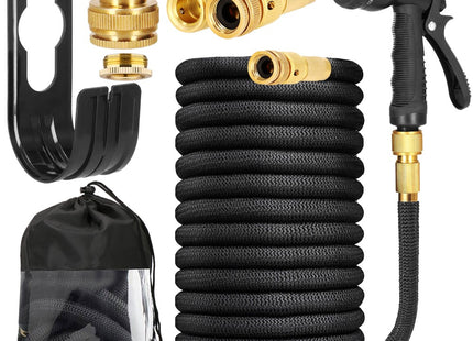 Tuinslang | Rekbare Tuinslang | Flexibel | Latex | 10m – 30m | Zwart/Goud