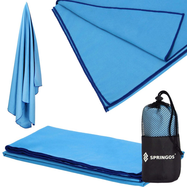Strandlaken | Badlaken | Strandhanddoek | Microvezel | 180 x 90 cm | Blauw
