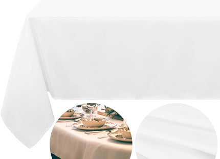Tafelkleed -Kerst - Klassiek- Wit - Polyester - 220 x140 CM