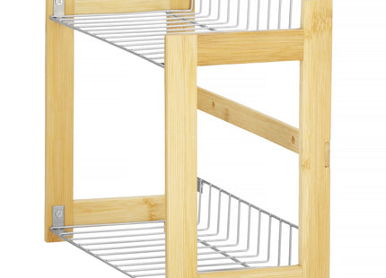 Keukenrek | Keukengerei Houder | Zelfmontage | Naturel/Zilver