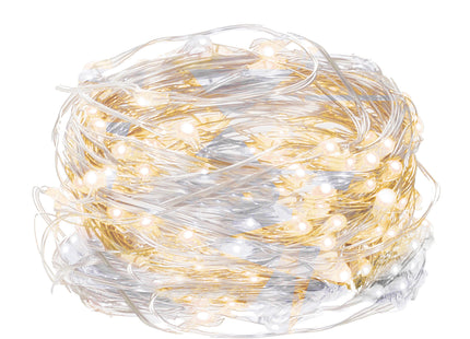 Kerstboomverlichting - 100 LED - Microdraden - 9.9 M - Koel Wit/ Warm Wit