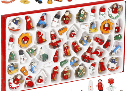 Kerstboomhangers | 48 Stuks | Hout