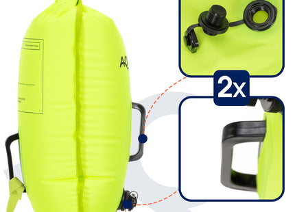 Zwemboei - Voor Openwaterzwemmen - Zwemveiligheidsboei - Incl. drybag /Saferswimmer/Safe swimmer/ 20 Liter +/ Reddingsfluitje -