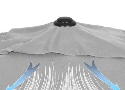 Parasol | Parasols | Kantelbaar | Met Ventilatie | Grijstint | 240 cm