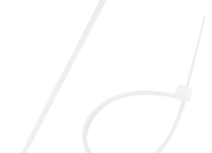 Kabelbinders | Tie Wraps | Tyraps | Tie Rips | 200 x 2.5 mm | 100 Stuks | Wit