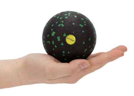 Massage Bal | Triggerpoint Bal | Lacrosse Bal | Massage | Groen/Zwart | 8 cm