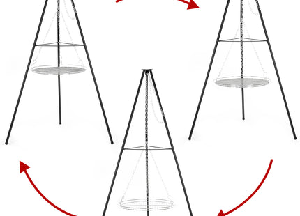 BBQ Tripod - Driepoot - Inclusief Rooster - 51 x 152 cm