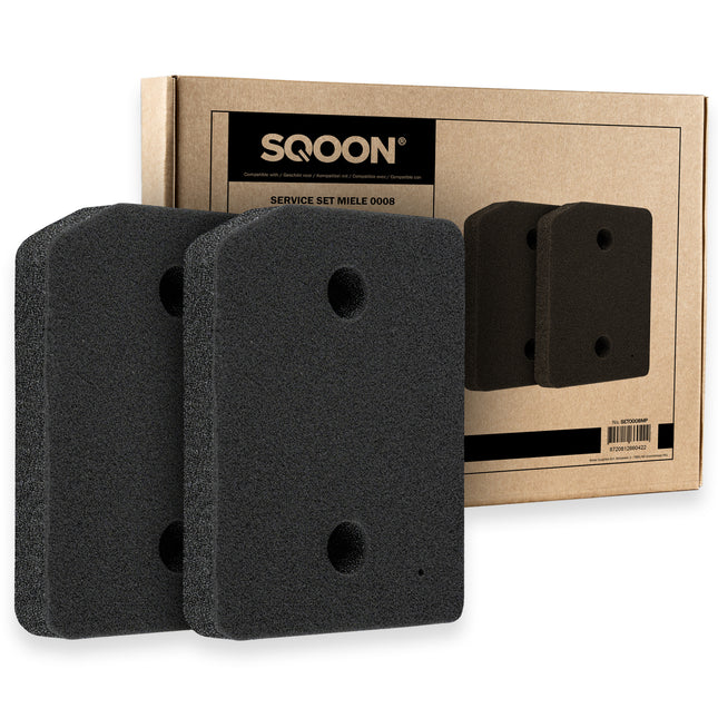 SQOON® Polyurethaan Filter – Geschikt voor Miele Wasdrogers – Vervangt Origineel 9499230 – 220x130x30 mm