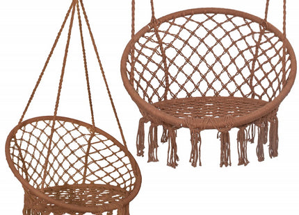 Hangstoel | Binnen & Buiten | Belastbaar tot 150 kg | 120 x 79 cm | Bruin