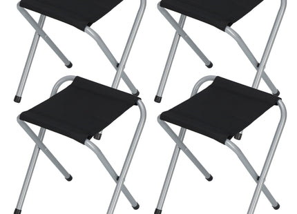 Campingtafel - Inklapbaar - Inclusief Stoelen - donkerbruin/zwart