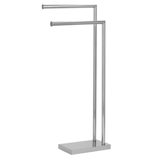 Handdoekrek - Badkamer - Handdoekstang - Handdoekhouder - Dubbel - Metaal- Glans