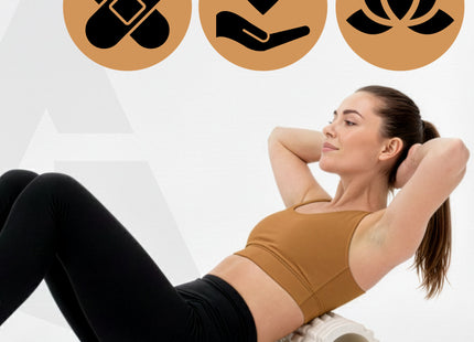 Actiget® Foam roller - Triggerpoint massage - Massage roller - 33 CM - Medium Hard - Lichtbeige