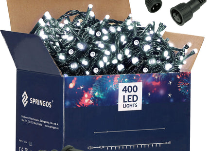 Kerstboomverlichting | Met 400 LED Lampjes | 24 M | Koud Wit