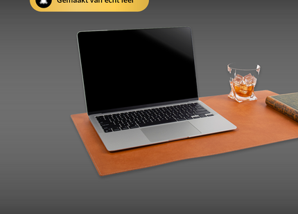 Baltan Leren Bureaumat - Muismat - Bureau Onderlegger - Bruin - 60 X 35 CM