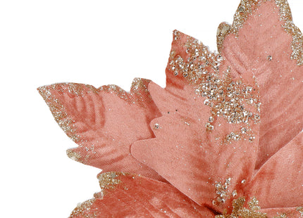 Kunstbloem - Kunststof - Roze - Glitters - 29 cm