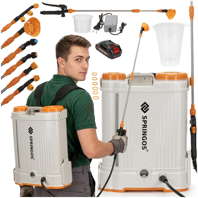 Drukspuit - Elektrische - Accu - Onkruidbestrijding - Regelbare Sproeikop - 16 Liter