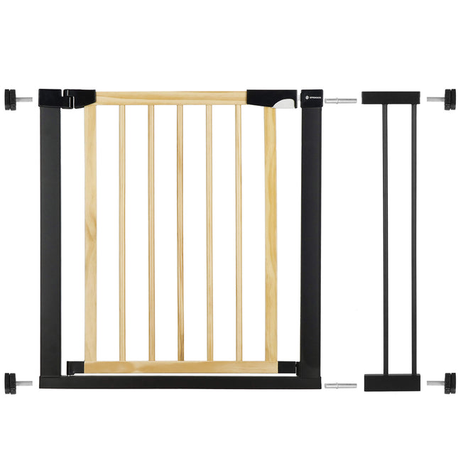 Traphekje | 75 - 82 cm | Traphek | Veiligheidshekje | Metaal | Hout |  Bruin | Zwart