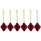 Kersthanger | Opvouwbaar | Bordeauxrood  | 4 cm | 6 Stuk