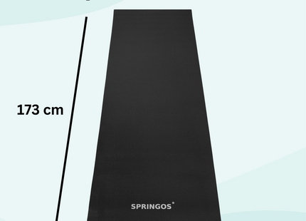 Yoga Mat | 61 x 173 x 0,4 cm | Zwart