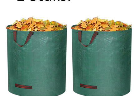 Tuinafvalzak - 272 liter - Duurzaam - Herbruikbaar - Scheurvast - Kunststof - Ø 67 cm x 70 cm hoog - Groen - 2 Stuks