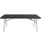 Klaptafel | Vouwtafel | Kampeertafel | Inklapbaar | Draagbaar | 180 x 75 cm | Zwart/Grijs