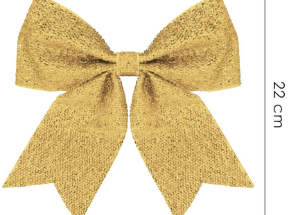Kersthanger | Kerstversiering | Kerstdecoratie Voor Binnen | Kerststrik | Goud | 30 cm | 1 Stuk