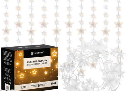 Kerstverlichting Sterrengordijn | 180 LEDs | Warm Wit/Koel Wit