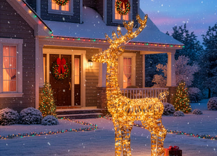 Rendier | Tuindecoratie  | 80 LED Lampjes | Warm Wit