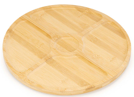 Serveerschaal | Serveerplank | 5 Delig | Draaibaar | 33 Cm | Bamboe