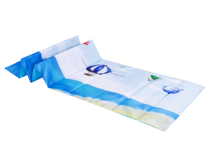 Strandmatras - Opvouwbaar - Kussen - 180 X 60 CM - Blauw