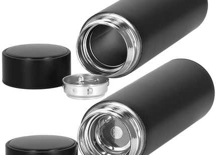 Thermosfles - Thermoskan - LCD- Display - 500 ML - RVS - Zwart