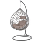Hangstoel | Egg Hangstoel | XXL 125 cm | Inclusief Standaard & Kussen | Grijs