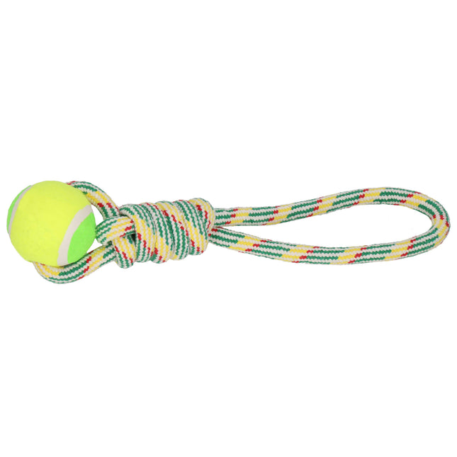 Hondenspeeltje - Hondenbijtring - Touwtrekken- Tennisbal - Tandheling - Meerkleurig
