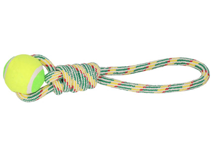 Hondenspeeltje - Hondenbijtring - Touwtrekken- Tennisbal - Tandheling - Meerkleurig