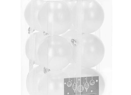 Kerstballen | 12 Stuks | Mat Wit