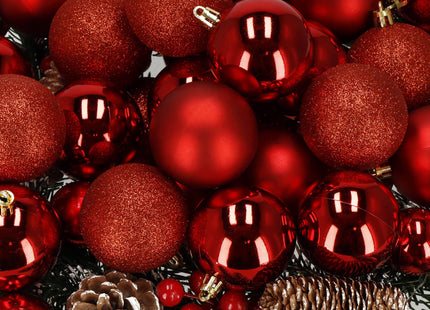 Kerstballen | 30 Stuks | 6 cm | Rood