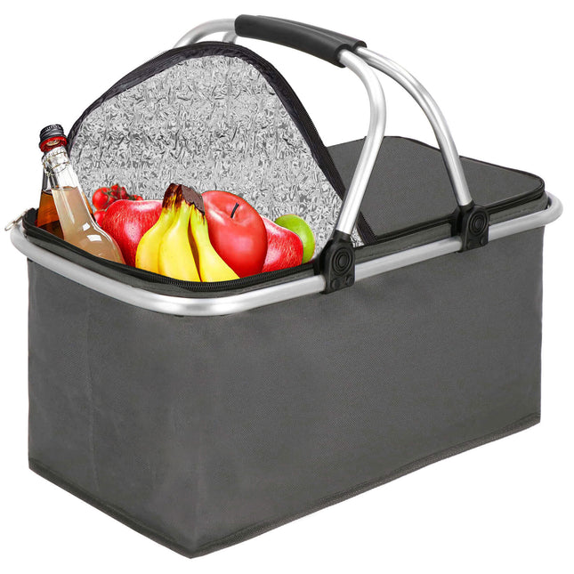 Koeltas | Koelbox | 47x28x23 cm | 30 Liter | Grijs