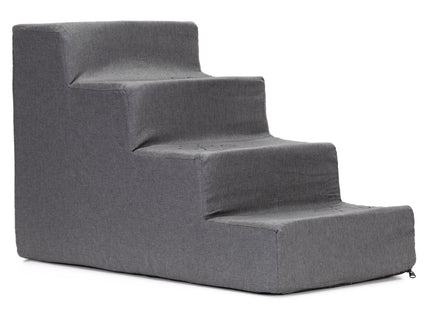 Hondentrap - Hondenloopplank - 4 Hellingen - Opstapje - Voor Grote en Kleine Honden - Grijs - 40 Cm