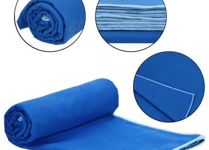 Strandlaken | Badlaken | Strandhanddoek | Microvezel | 150 x 75 cm | Donkerblauw