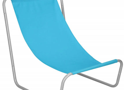 Ligstoel | Strandstoel | Ligbed | Inclusief Draagtas | Lichtblauw
