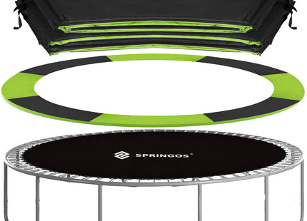 Trampoline Rand | Ø 305 cm | Beschermrand Trampoline | Rond | Groen/Zwart