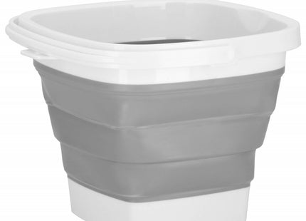 Emmer | Opvouwbare Emmer | 5L | Grijs/Wit