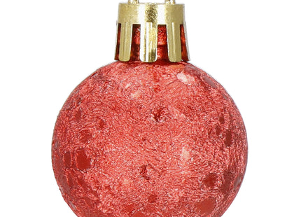 Kerstballen | 54 Stuks | 3 cm | Rood/Goud