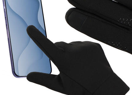 Handschoenen - Touch - Stretch - Zwart - Nylon - Unisex - Maat L