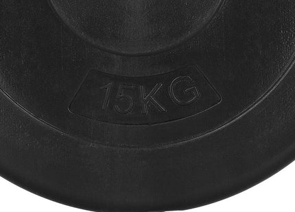 Halterschijf | 1 x 15 kg | Kunststof | Zwart