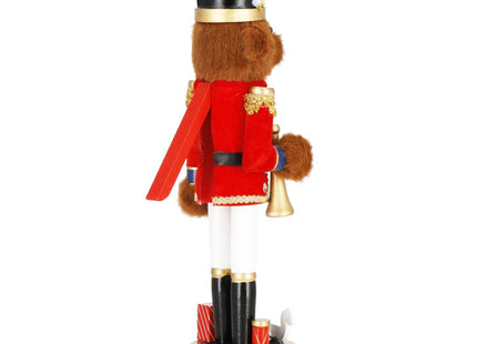 Notenkraker Kerst | Houten Beer | Kerstversiering | Multicolor | 38 cm