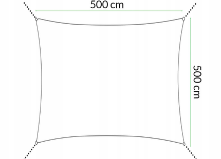 Schaduwdoek | Zonnezeil | Vierkant | 5 x 5 m | 90% Schaduw | Licht Grijs