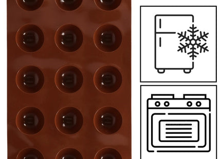 Siliconen Bakvormen | Bakvorm | Koekjes vormen | 15 Holtes | Bruin