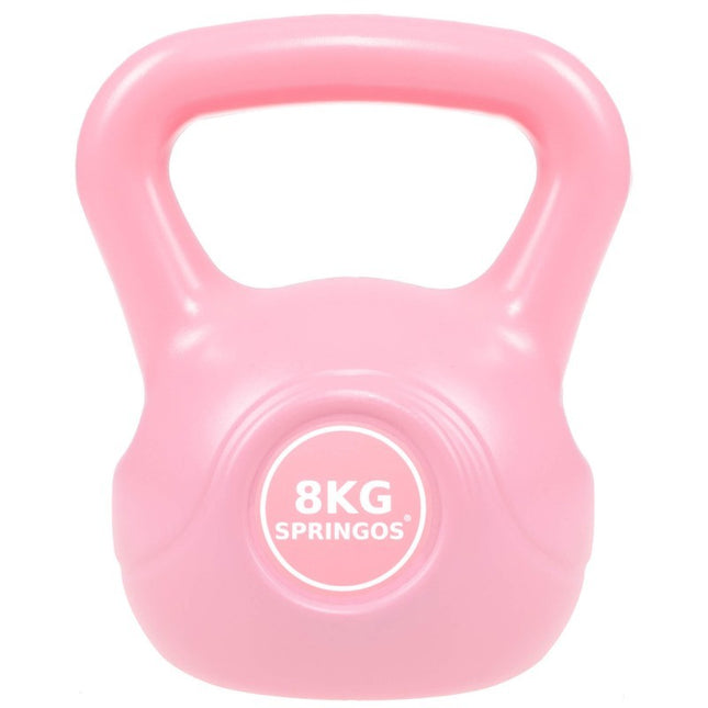 PVC Kettle Bell | Kettlebell | 8 kg | Roze