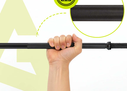 Actiget® Halterstang | Barbell |Staal | 120 cm | 25 mm | 2 Klemmen | Zwart